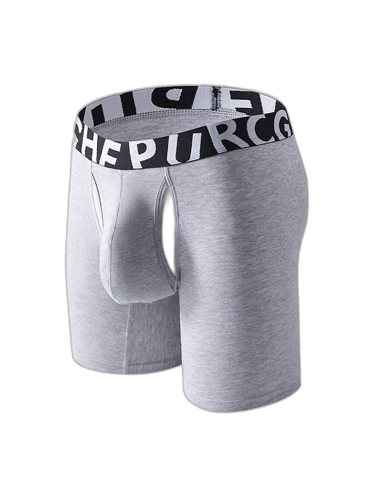 2 Pack Men's Long-Leg Anti-Chafing Performance Boxer Briefs