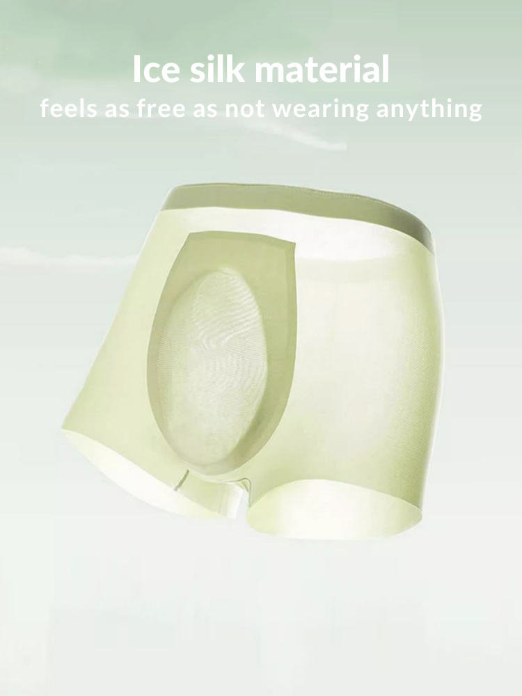 2 Pack Men's Ultra-Thin Ice Silk Quick-Dry Trunks