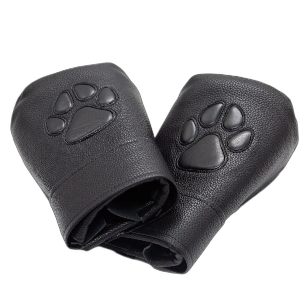 Leather Puppy Paw Mittens