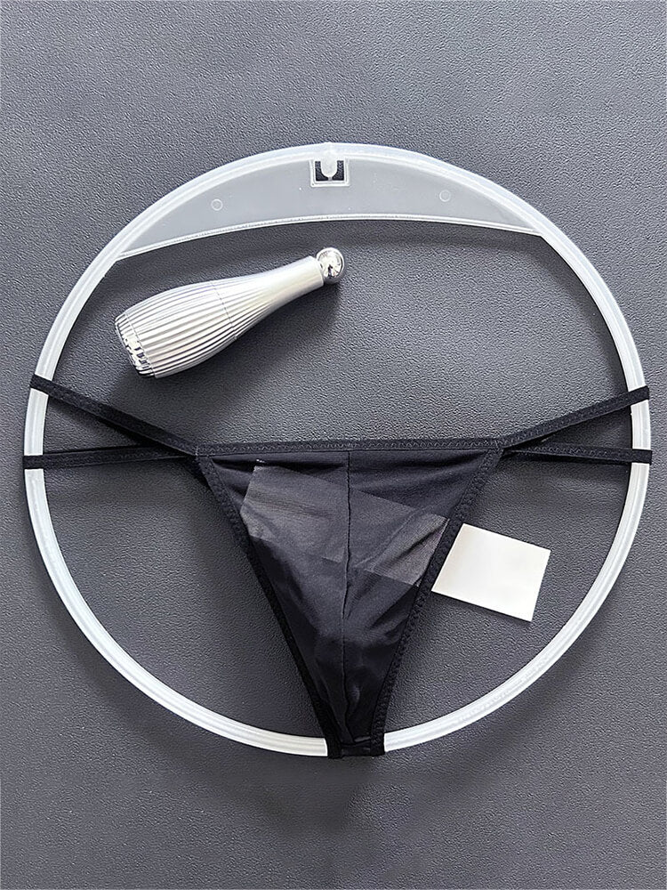 Men's Sexy Low-Rise Double Straps Mesh Thong