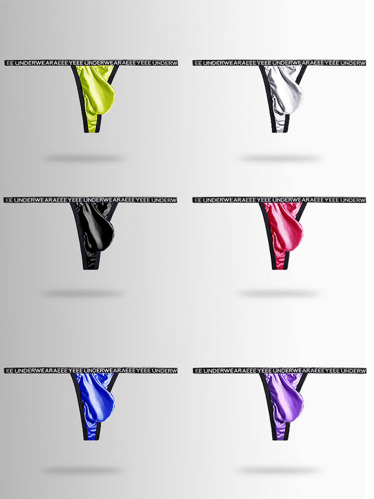 Men's Sexy Low-Waist Seamless Ice Silk Thong