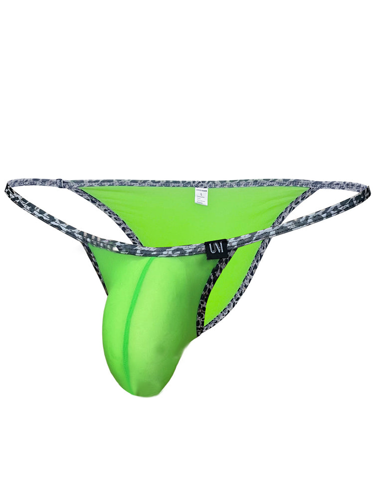 Men's Leopard Ice Silk Ultra Thin Briefs 