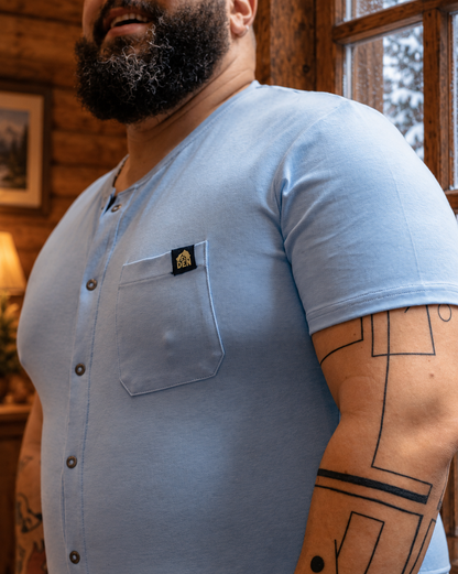 Short Sleeve Union Suit - Light Blue
