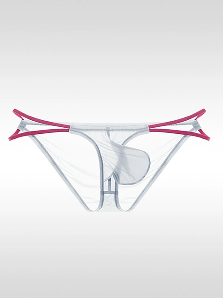 Men's Ultra-Thin See-Through Thin Belt Briefs