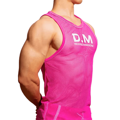 Dog & Master Mesh Tank Top Pink