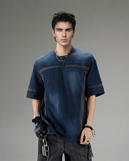 American Utility Contrast Panel Boxy New Tee