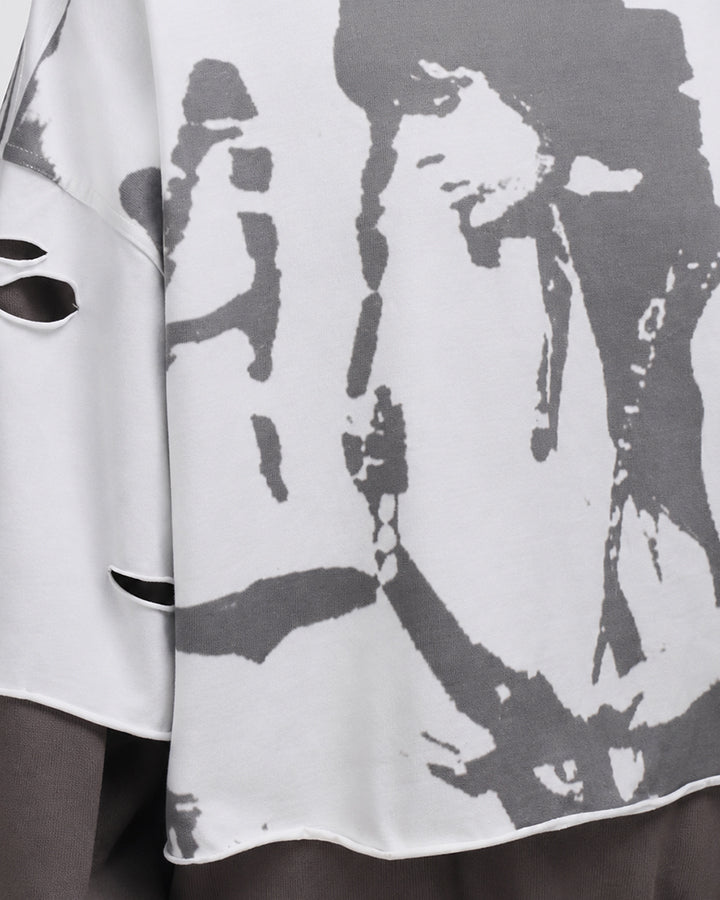 KIIKIO Grunge Layered Hoodie