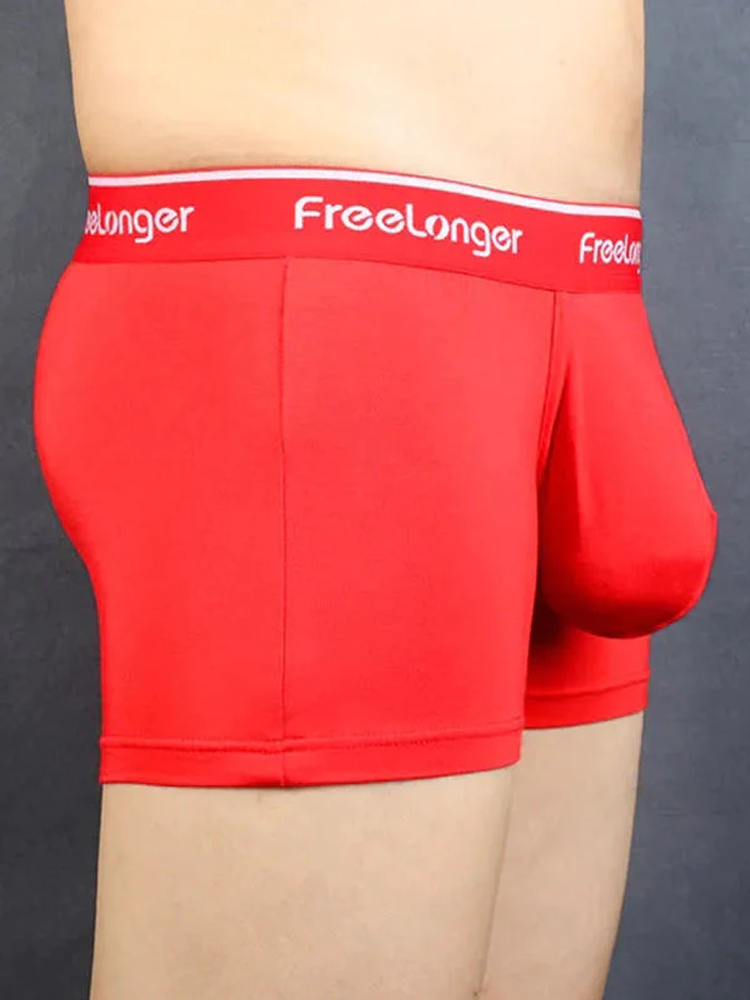 FreeLonger Men's Comfy Separate Big Pouch Trunks