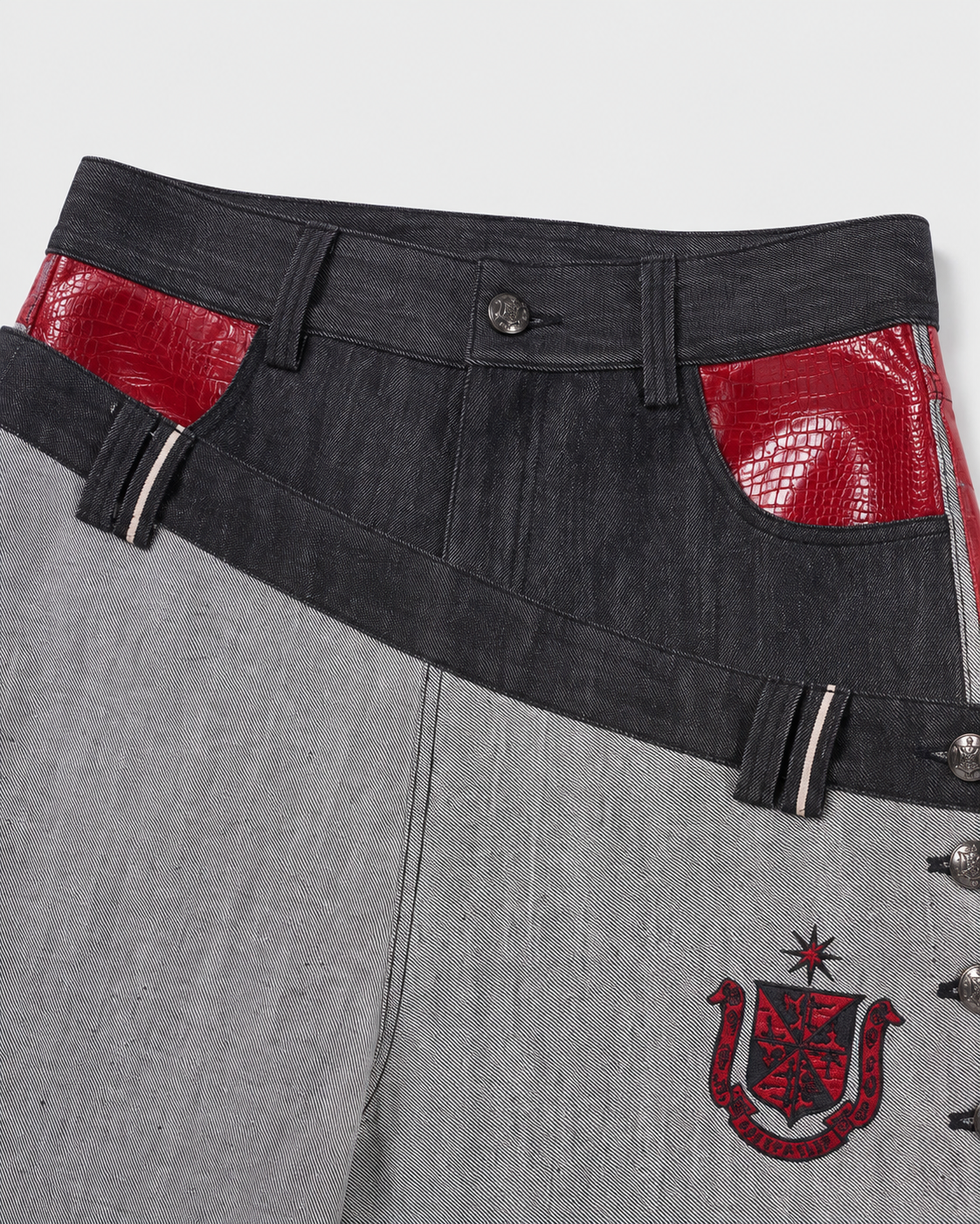 KIIKIO Y2K Asymmetric Jeans