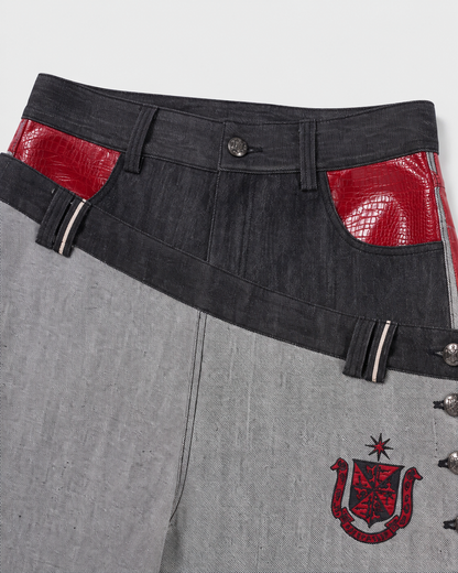 KIIKIO Y2K Asymmetric Jeans