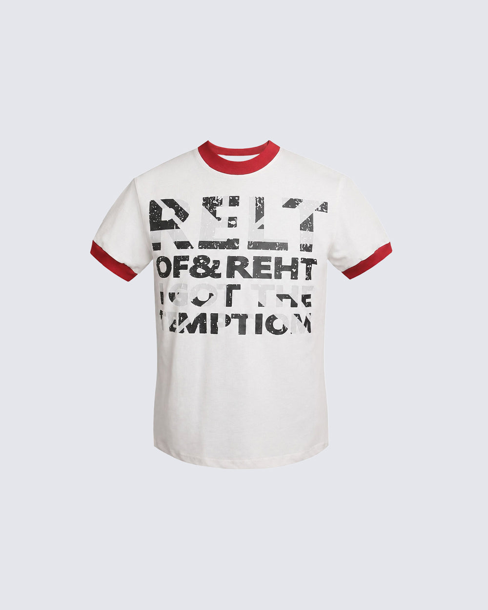 American Vintage Contrast Ringer Graphic T-Shirt New