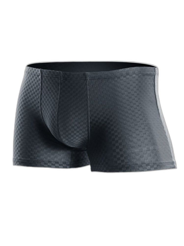 2 Pack Breathable Grid Ice Silk Men's Underwear