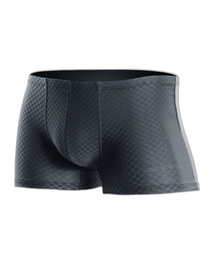 2 Pack Breathable Grid Ice Silk Men's Underwear