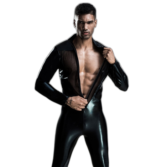Men's Sheer Mesh Bodysuit