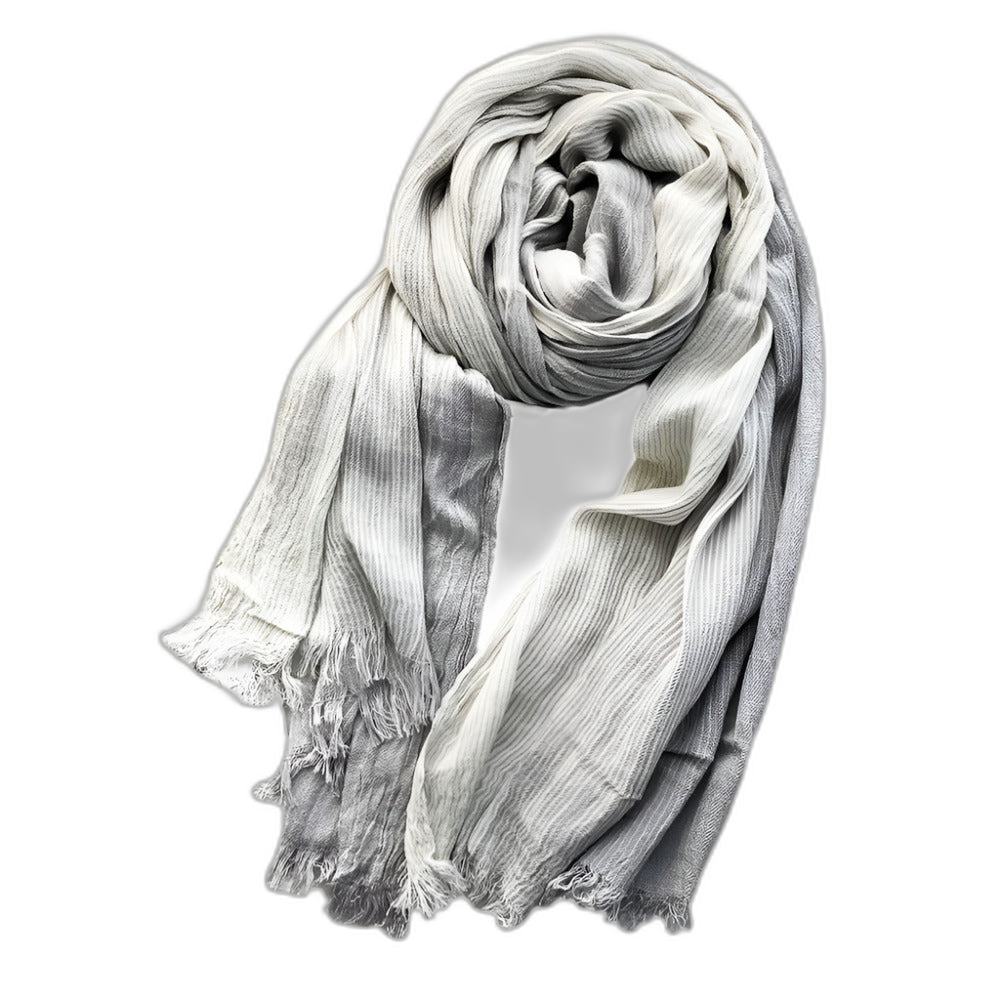 Duo-Tone Weave Cotton Pashmina Scarf