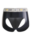 Men's Sexy Low-Rise Backhollow Tight Latex Briefs