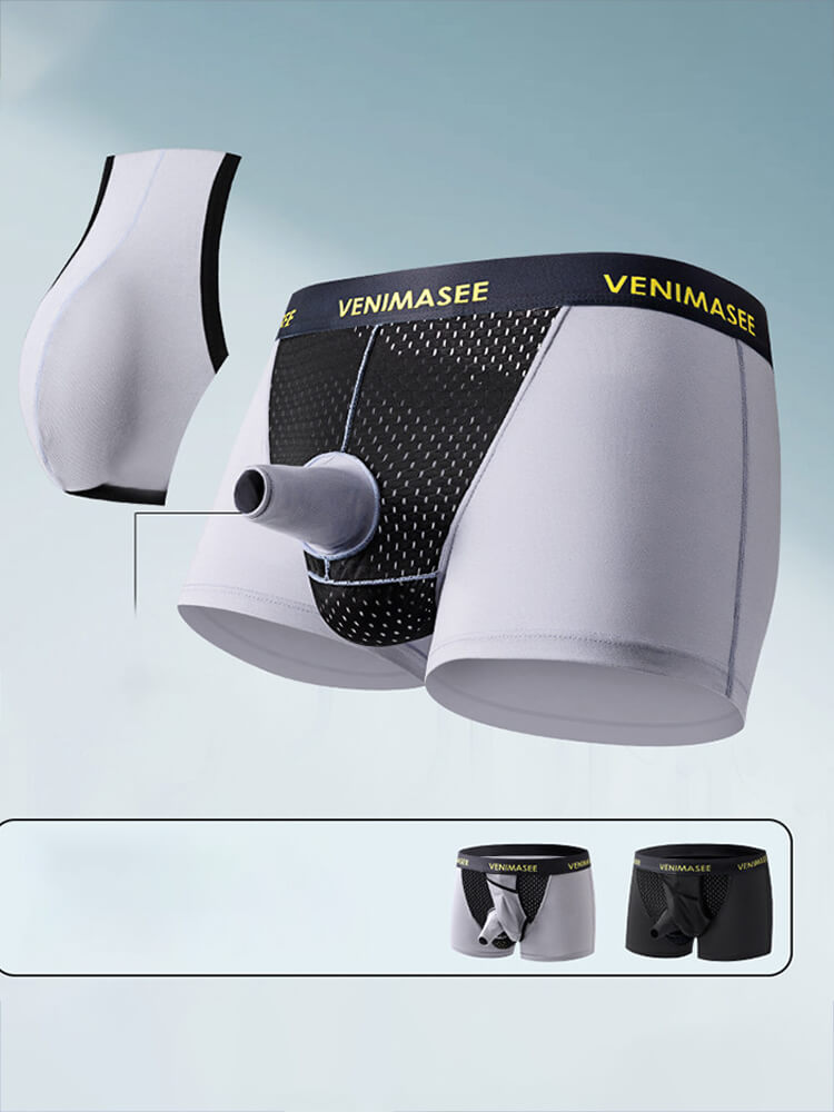 Men's Sexy Antibacterial Foreskin Separation Boxer Briefs