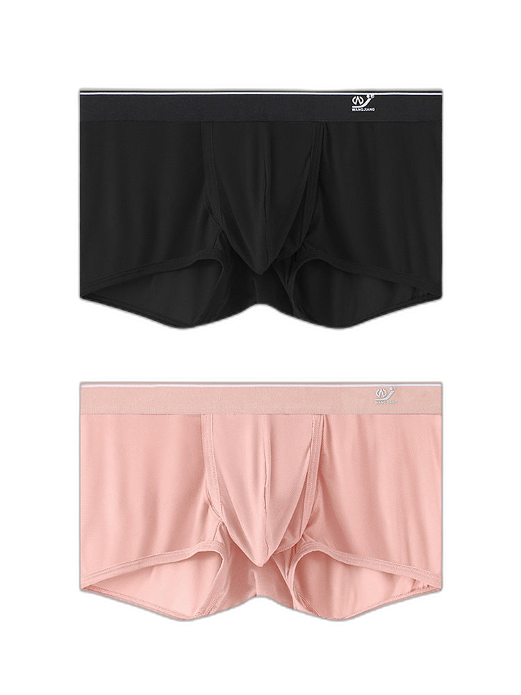 2 Pack Men's Breathable Mesh Trunks with Fly