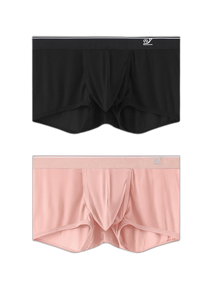 2 Pack Men's Breathable Mesh Trunks with Fly