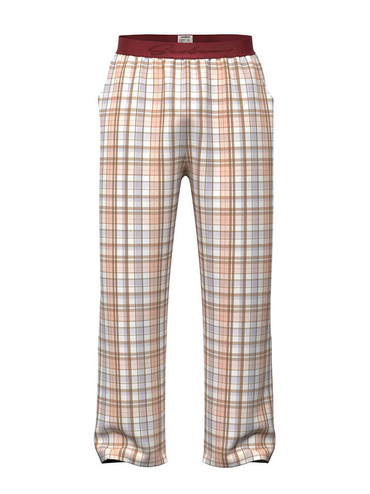 Men's Stylish Striped Plaid Casual Lounge Pants