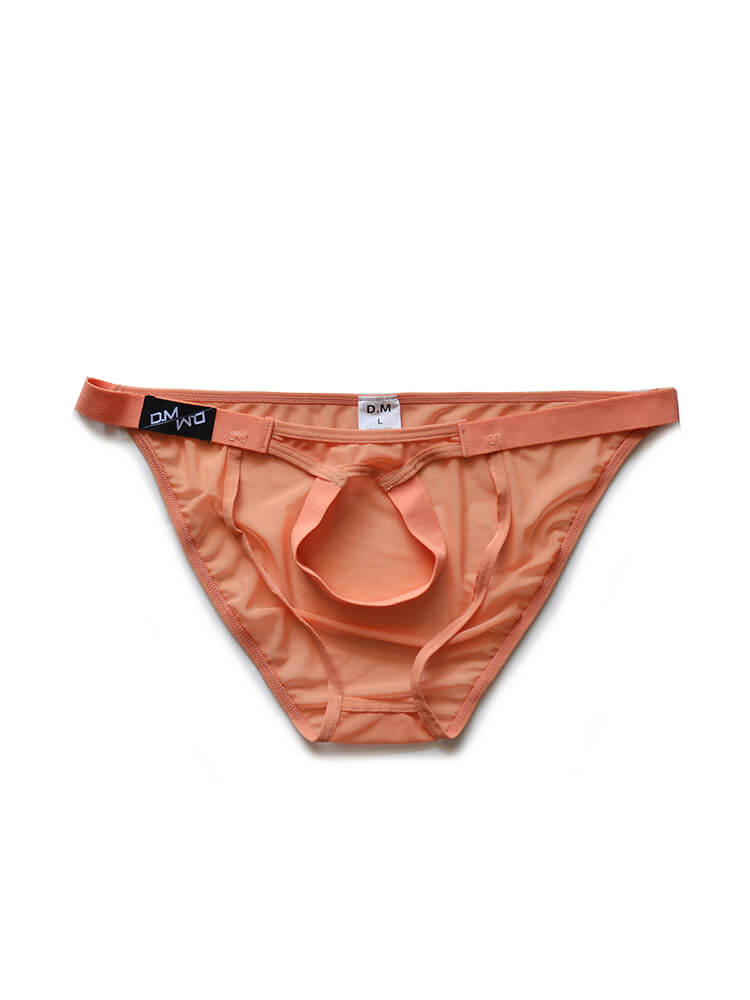 D.M Men's Sexy Front Hollow Mesh Briefs