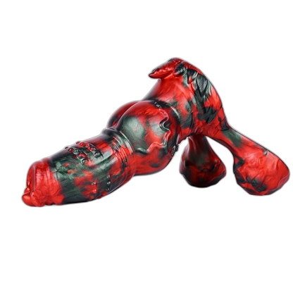 BlazeKnot - 7.7 Inch Silicone Fantasy Dildo – Dog Knot Dildo