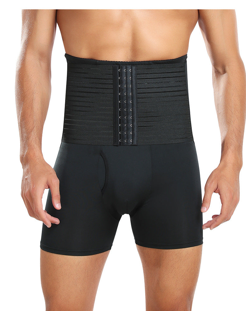 Men's Tummy Control Boxer Briefs with Open Fly