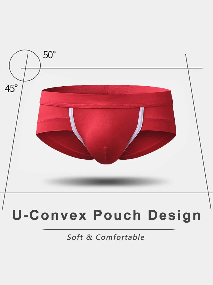 4 Pack Breathable Modal U Convex Pouch Briefs