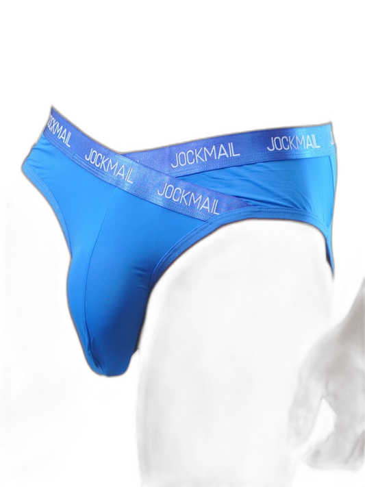 2 Pack Men's Sporty Letter Print Supportive Low-Rise Ice Silk Skin-Friendly Bikini