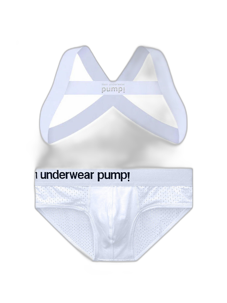 Men's Sporty Cut Anti-Chafing Stretch Fit Shoulder Strap & Underwear