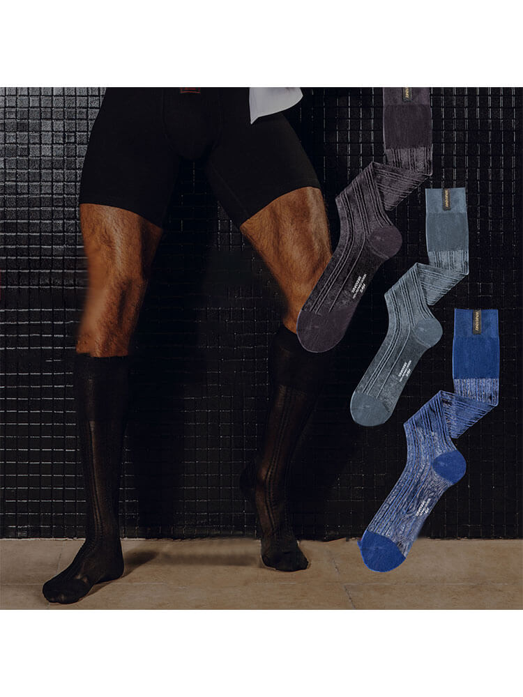 Men's Breathable Sheer Nylon Long Suit Stockings
