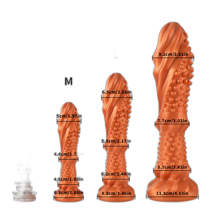 OrbArmor - Textured Silicone Dildo - Suction Cup Dildo