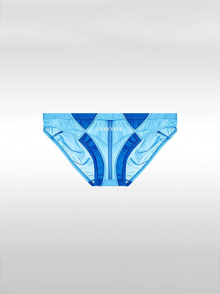 Men's Sexy Sheer Colorblock Stretch Thin Briefs