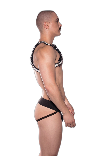 Prowler RED Leather Pouch Jock Black
