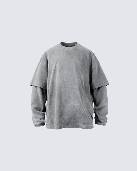 Waffle Layered Vintage Tee