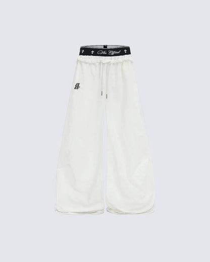 KIIKIO Retro Cross-Waistband Parachute Pants
