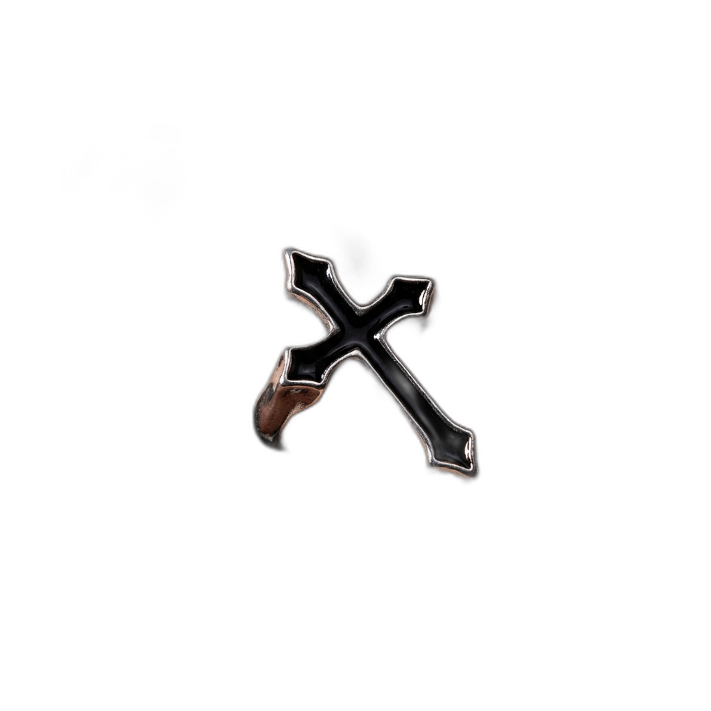 Obsidian Crucifix Ring