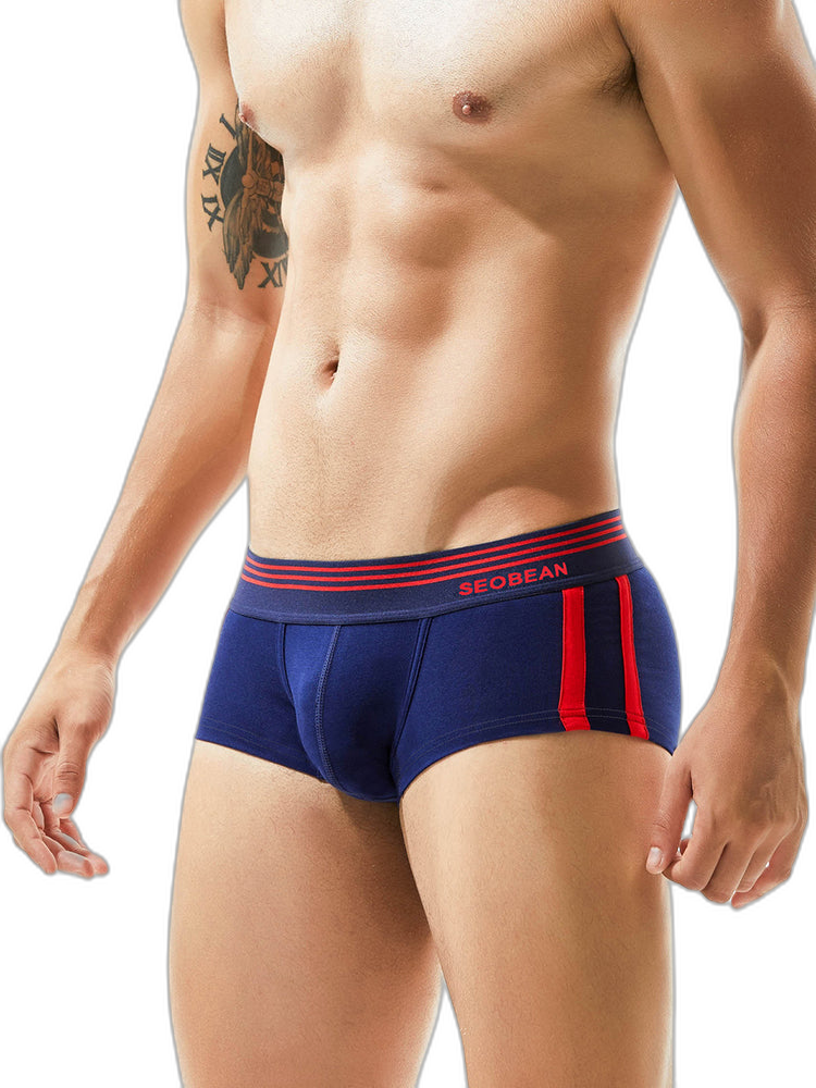 Men's Slim-Fit Cotton Trunks - Low Rise & Lifting Support