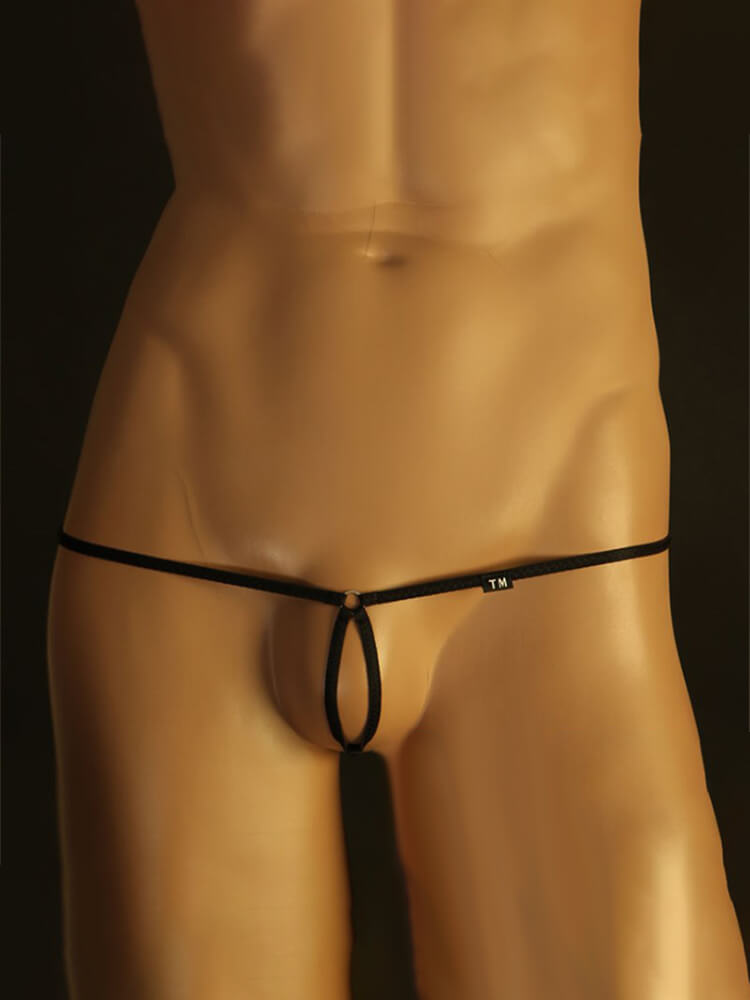 Men's Sexy Solid No-Take-Off Hip-Baring Thong
