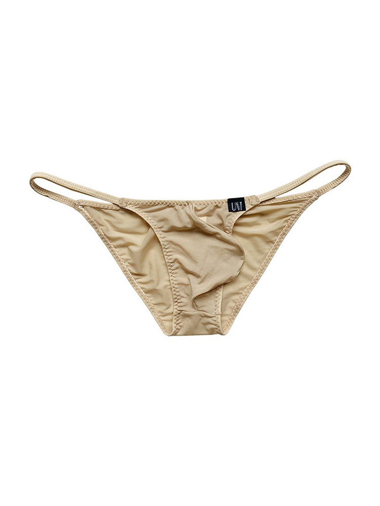Men's Solid Color Thin Semi Transparent Briefs