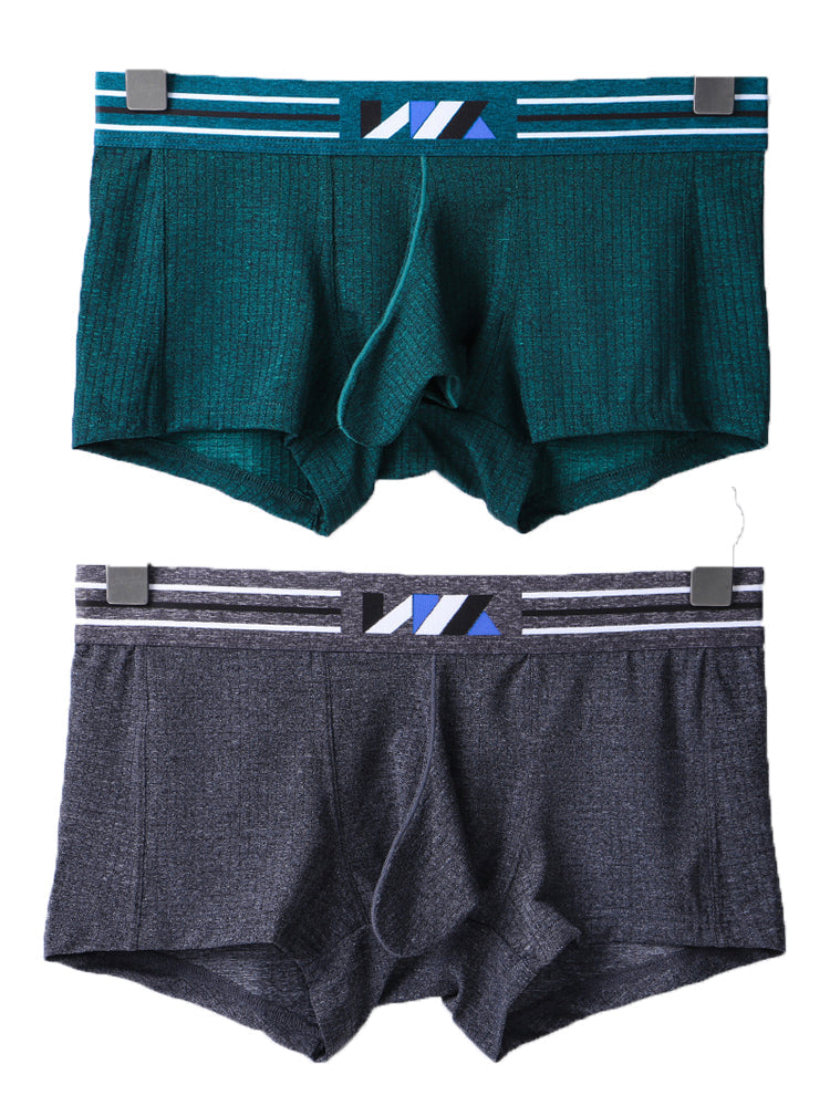 2 Pack Separated Pouch Comfy Mens Boxer Briefs