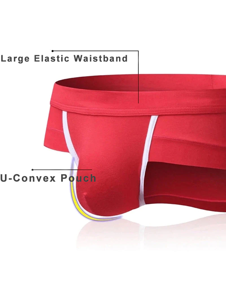 4 Pack Breathable Modal U Convex Pouch Briefs