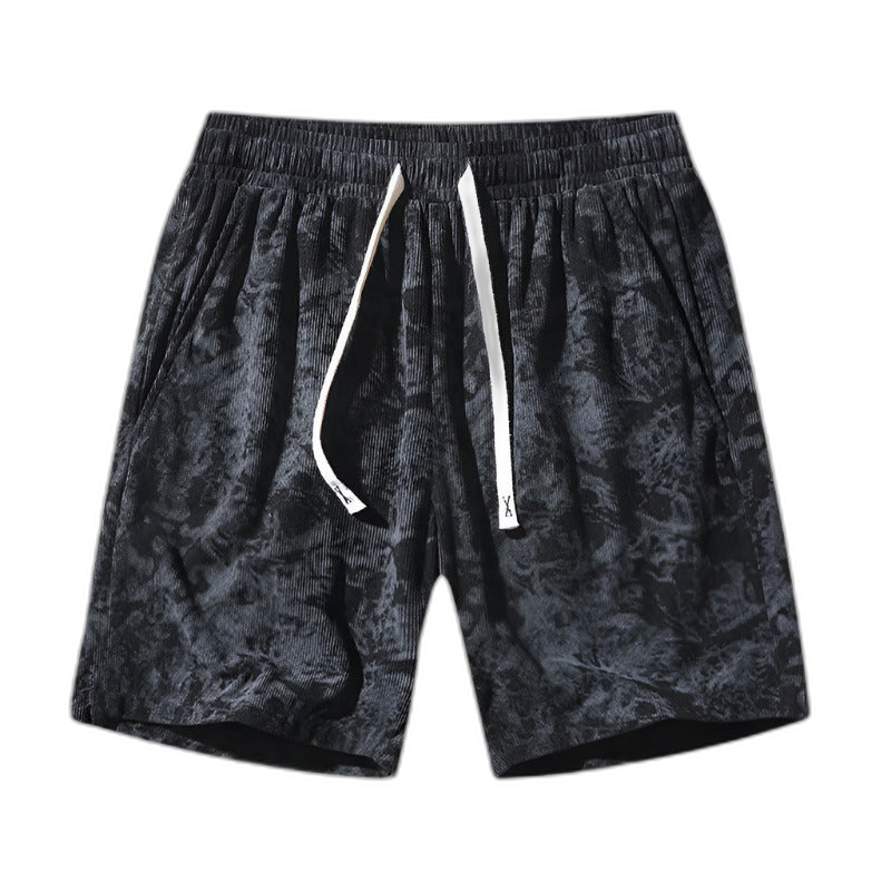 Washed Camo Corduroy Shorts
