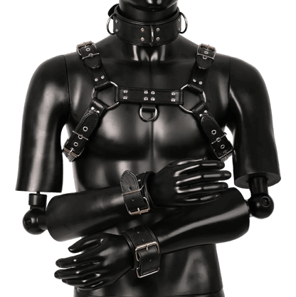 Harness, Cuff, Collar Bundle Black