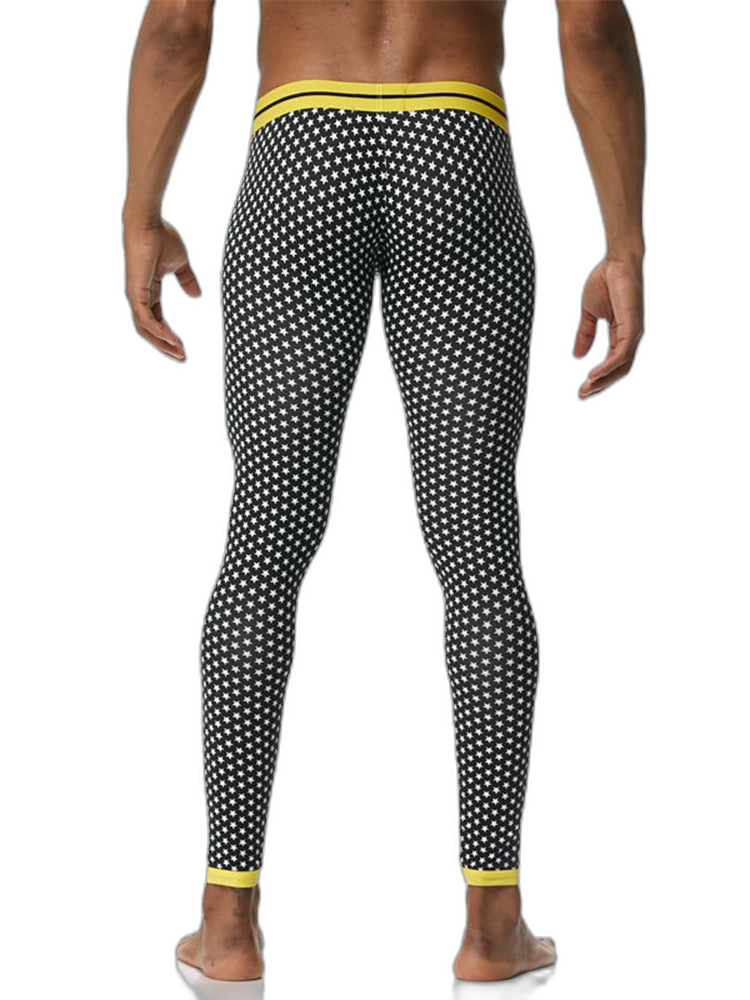 Men's Star Print Cotton Thermal Pants