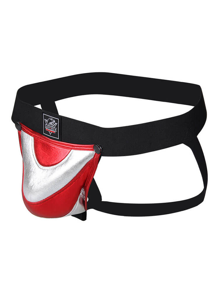 Men's Detachable Colorblock Pouch Hip-Lifting Jockstrap