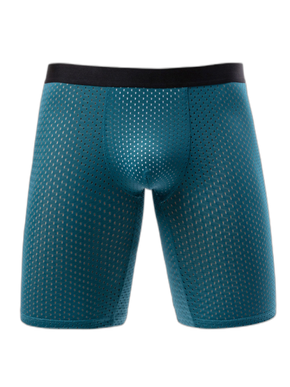 3 Pack Men’s Anti-chafing Mesh Long Boxer Briefs