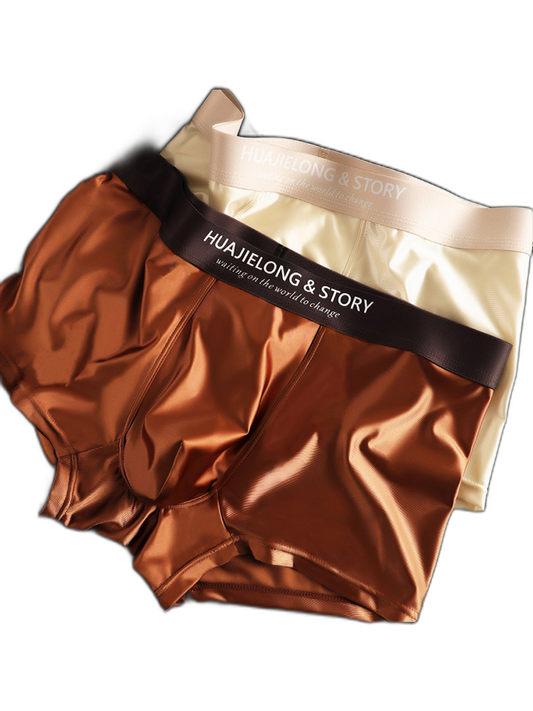 3 Pack Men's Solid-Color Breathable Trunks