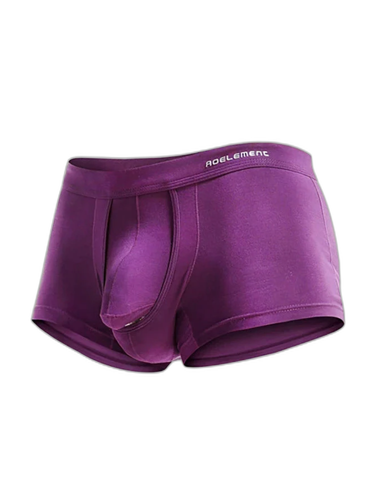 Men's Double Pouch Underwear Separate Pouch Modal Trunks