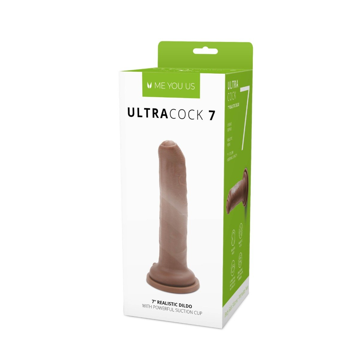 Me You Us Uncut Ultra Cock 7inch Caramel Realistic Dildo